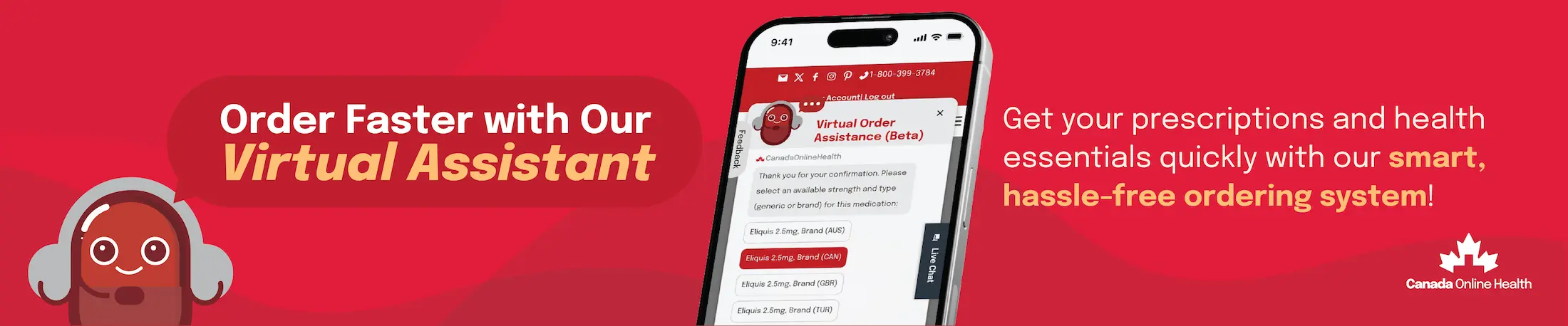 Virtual order banner